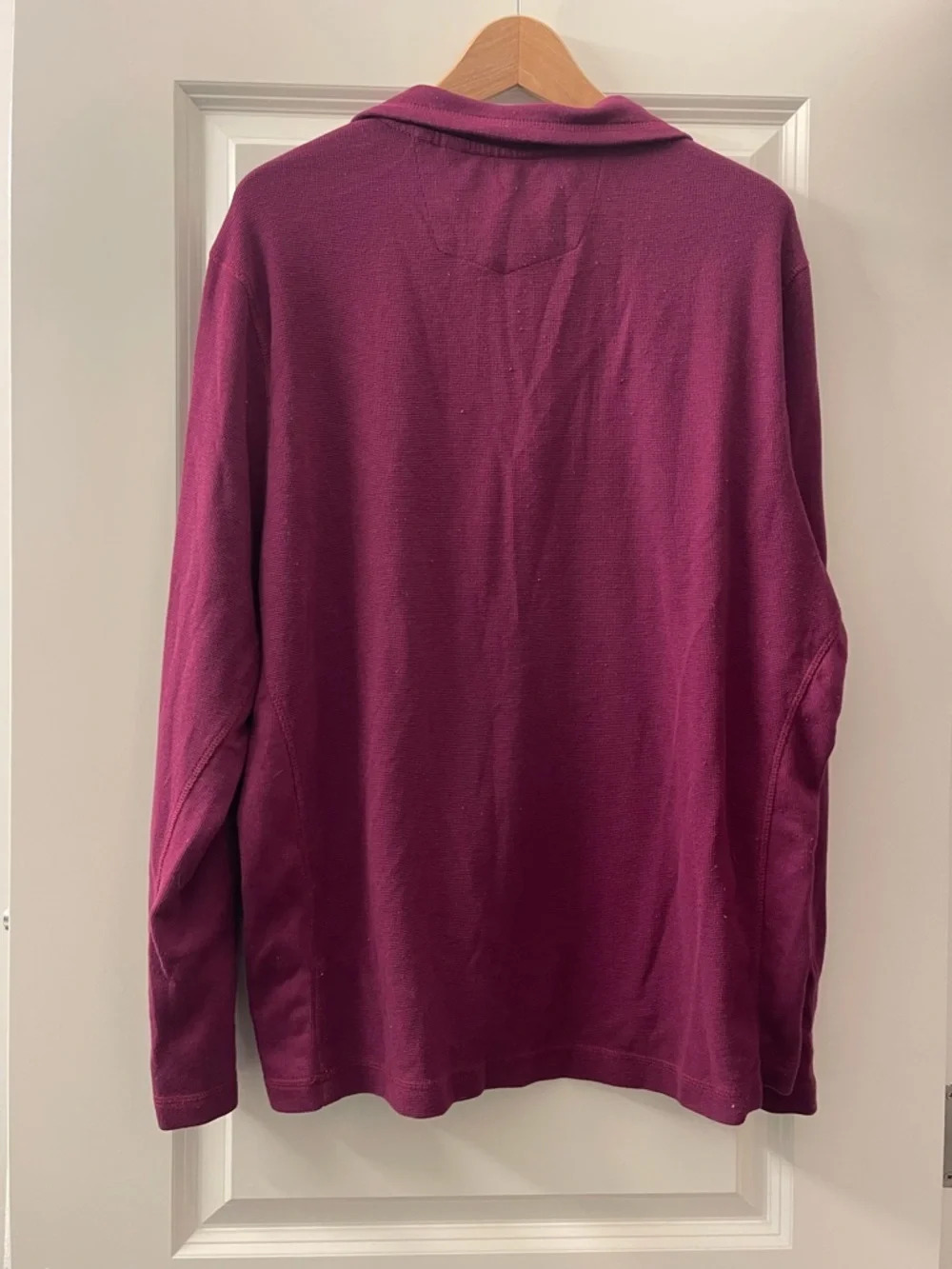 Robert Graham Men's Half-Zip Pullover in Berry red - Picture 2 of 4